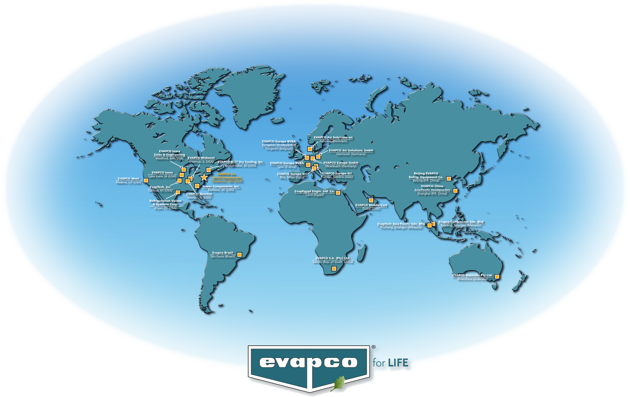 evapco global worldwide presence